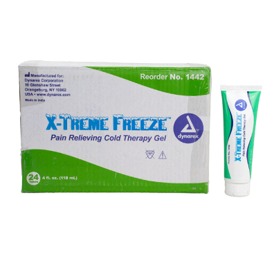 1442 Dynarex X-Treme Freeze Pain Relieving Cold Therapy Gel - 4 oz tube
